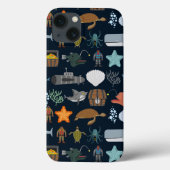 Ocean Inhabitants Pattern 1 Case-Mate iPhoneケース (裏面)