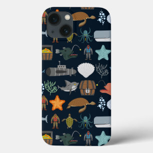 Ocean Inhabitants Pattern 1 iPhone 13ケース