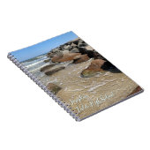 Ocean Jetty Rocks Personalized Notebook ノートブック (右側)
