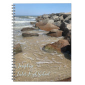 Ocean Jetty Rocks Personalized Notebook ノートブック (正面)