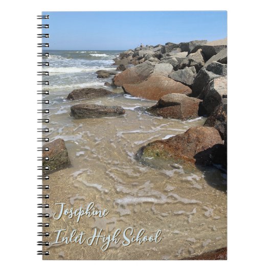 Ocean Jetty Rocks Personalized Notebook ノートブック (正面)