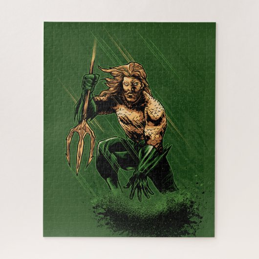 Ocean King Trident Warrior Dynamic Comic Art ジグソーパズル (縦)