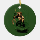 Ocean King Trident Warrior Dynamic Comic Art セラミックオーナメント (正面)