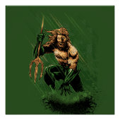 Ocean King Trident Warrior Dynamic Comic Art ポスター (正面)