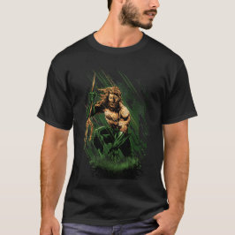 Ocean King Trident Warrior Dynamic Comic Art Tシャツ