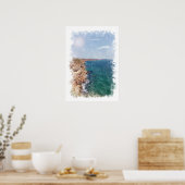 Ocean Landscape - Watercolor Poster ポスター (キッチン)