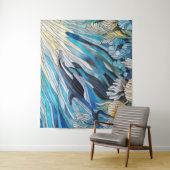 Ocean Life - Digital Art Mosaic タペストリー (インサイチュ)