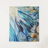 Ocean Life - Digital Art Mosaic タペストリー (正面)