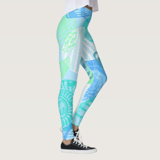 Ocean Life Seamless Pattern Leggings レギンス