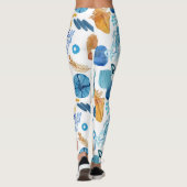 Ocean Life Seamless Pattern Leggings レギンス (裏面)