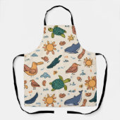 Ocean Light All-Over Print Apron Gift エプロン (正面)
