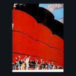 Ocean Liner Bon Voyage ポスター<br><div class="desc">Vintage ocean liner poster image showing passengers waving bon voyage by a trio of smoke stacks.</div>