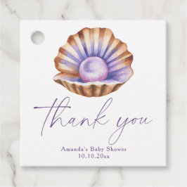 Ocean Little Pearl Baby Shower Thank you フェイバータグ