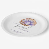 Ocean Little Pearl Under The Sea Baby Shower ペーパープレート (アングル)