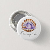 Ocean Little Pearl Under The Sea Baby Shower 缶バッジ (正面&裏面)