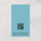 Ocean Logo QR Code Jewelry Earring Display Card 名刺 (裏面)