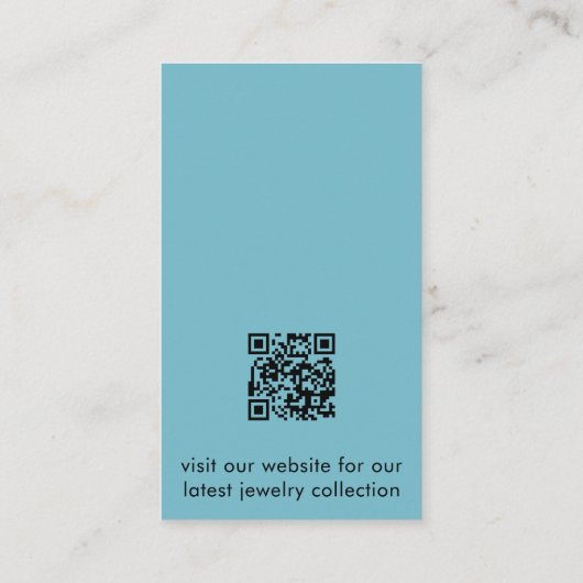 Ocean Logo QR Code Jewelry Earring Display Card 名刺 (裏面)