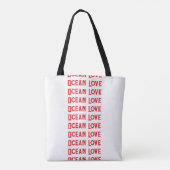 Ocean Love White Tote Bag – Seashell & Rose Coasta トートバッグ (裏面)
