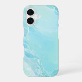 Ocean Marble Cool Aqua Marble Phone Case iPhone 16ケース (裏面)