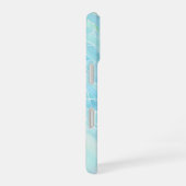 Ocean Marble Cool Aqua Marble Phone Case iPhone 16ケース (右側面)