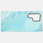 Ocean Marble Cool Aqua Marble Phone Case Samsung Galaxyケース (裏面横)