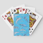 Ocean Marine Animals Dolphins Marlins トランプ (裏面)