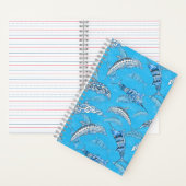 Ocean Marine Animals Dolphins Marlins ノートブック (内側)