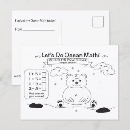 Ocean Math Coloring Postcard ポストカード
