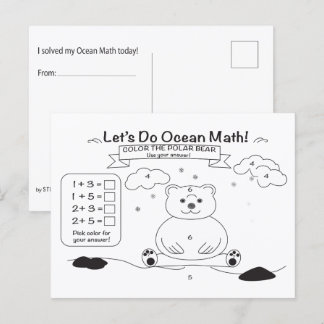 Ocean Math Coloring Postcard ポストカード