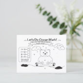 Ocean Math Coloring Postcard ポストカード (スタンド正面)