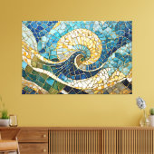 ocean mosaic 004 キャンバスプリント (インサイチュ (リビング))