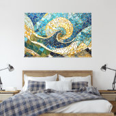 ocean mosaic 004 キャンバスプリント (インサイチュ (寝室))