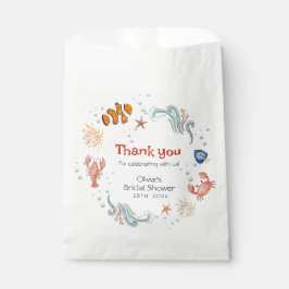 Ocean Nautical Bridal Shower Thank You Treat Bags フェイバーバッグ