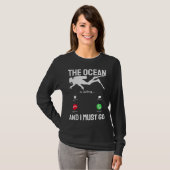 Ocean  Ocean is Calling & I Must Go  Scuba Diver   Tシャツ (正面フル)