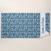 Ocean of Music patterned ビーチタオル (正面)