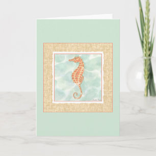 Ocean Orange Seahorse カード