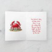 Ocean, Palm Trees and Sea Glass | Happy Birthday カード (内部)