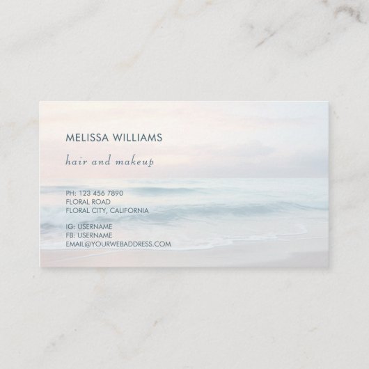 Ocean Pastel Colors  名刺 (裏面)