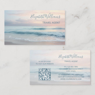 Ocean Pastel Colors | QRコード 名刺