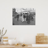 Ocean Pier in Atlantic City 1902 ポスター (キッチン)