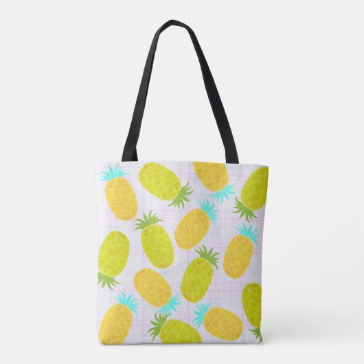 Ocean Pineapples Farmhouse Pattern Tote Bag トートバッグ (裏面)