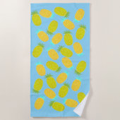 Ocean Pineapples Pattern ビーチタオル (正面)
