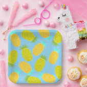 Ocean Pineapples Pattern  ペーパープレート (パーティー)