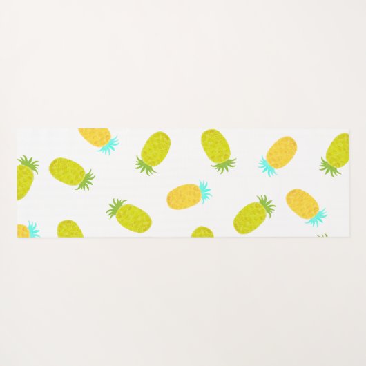 Ocean Pineapples Pattern  ヨガマット (裏面(横))