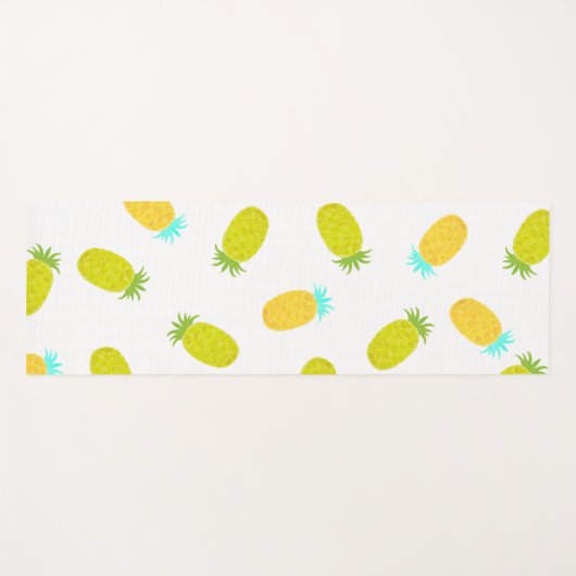 Ocean Pineapples Pattern  ヨガマット (正面(横))