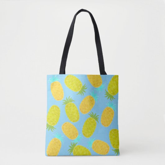 Ocean Pineapples Pattern Tote Bag トートバッグ (正面)