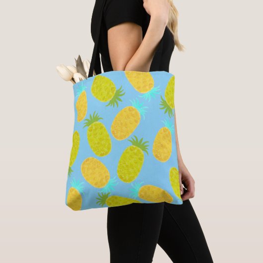 Ocean Pineapples Sky Pattern Tote Bag トートバッグ (クローズアップ)