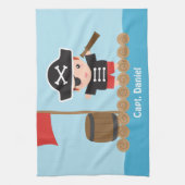 Ocean Raft Boyかわいい海賊大尉 キッチンタオル (縦)