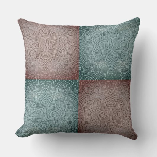 Ocean Rhythms Earth Tones クッション (正面)