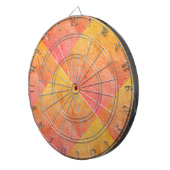 Ocean Rhythms w Grunge Gradient Green & Orange ダーツボード (正面右)